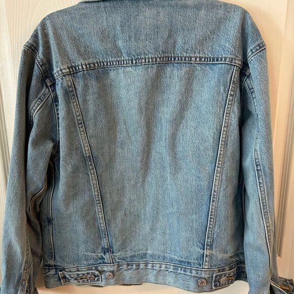 LEVIS Premium Big E Fit Denim Trucker  Jean Jacket Blue Womens XS - Picture 4 of 14